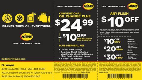 Midas® Coupons: Oil Change Coupons & Brake Service .